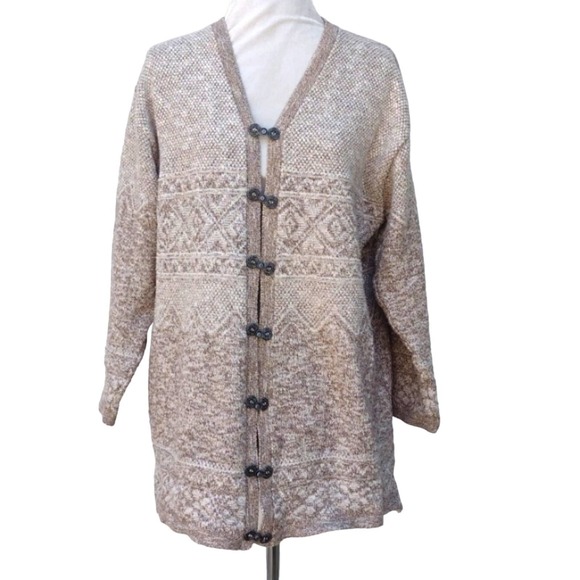 Fashion Bug Sweaters - Vintage Fashion Bug Brown Cardigan -L